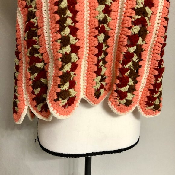 Adorable Ugly Grannycore Handmade Knit Vest - Size‎ Medium (M) - Picture 8 of 9